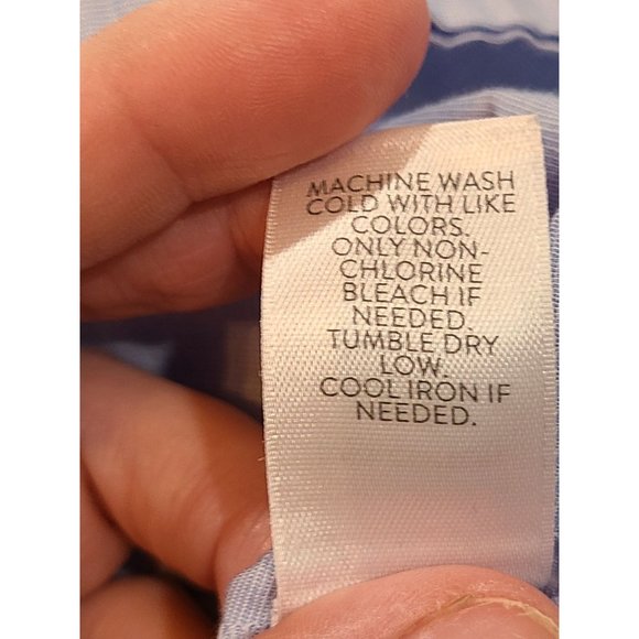 J. Jill Shirt Women's Large Light Blue Button Up Classic Cotton Office Staple - Picture 6 of 7